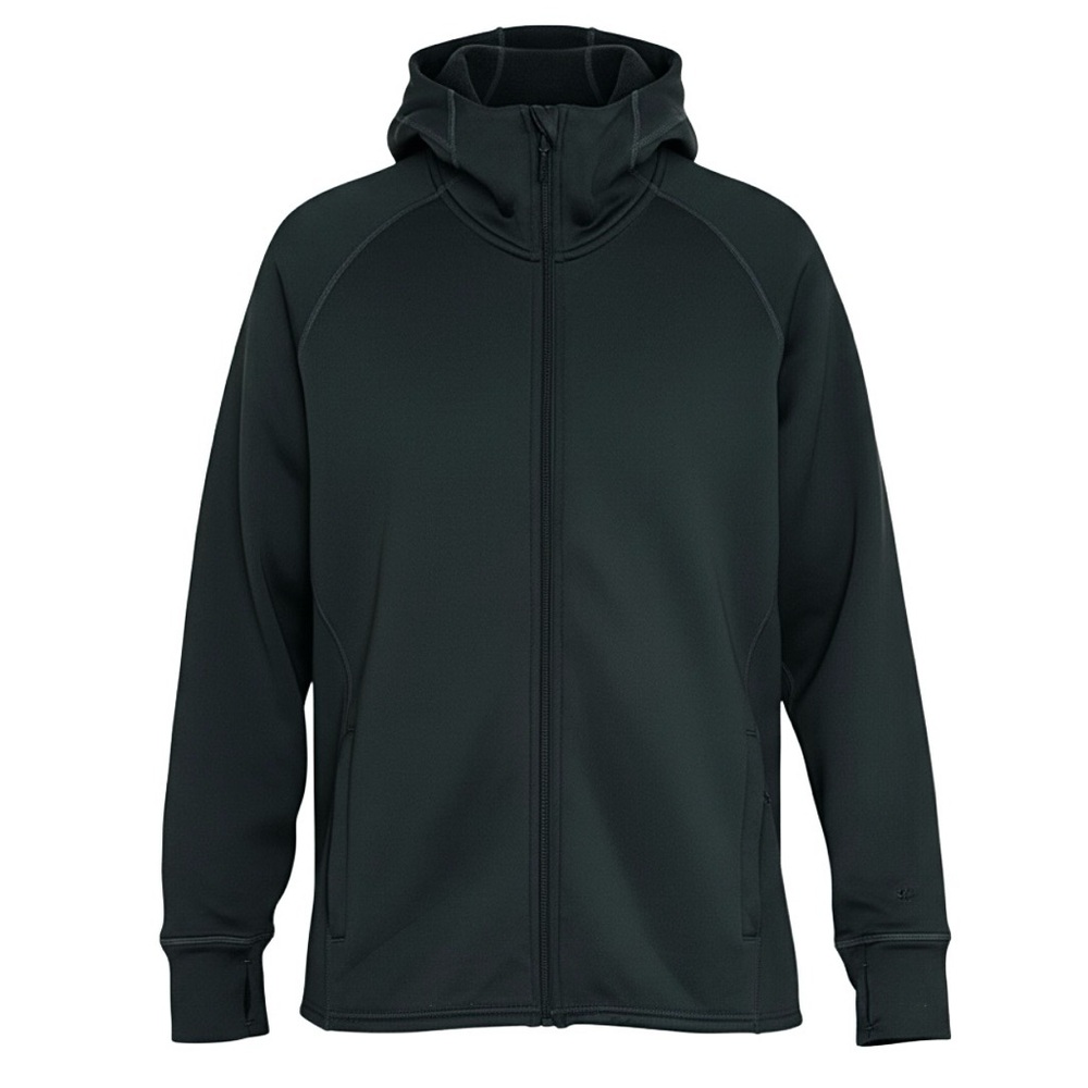 Everest 1987 Dark Forest Green Performance Fleece Full Zip Hoodie Unisex Size XL